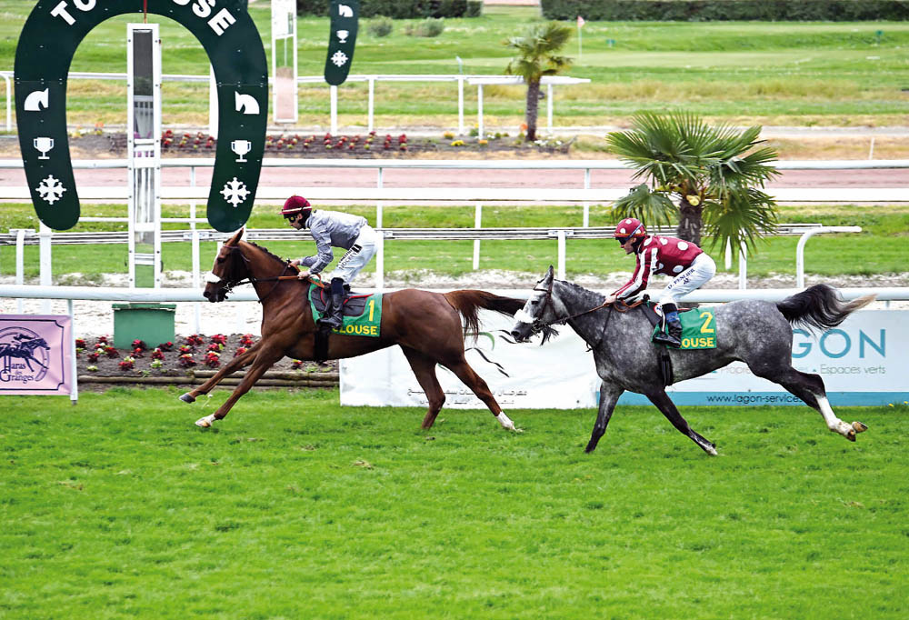 Anthony Crastus guides Ghadah to victory in Toulouse. PIC: Robert Polin 