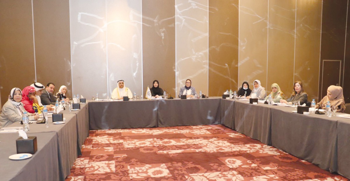 Shura Council members at a meeting of the Standing Committees of the Arab Parliament in Cairo yesterday.