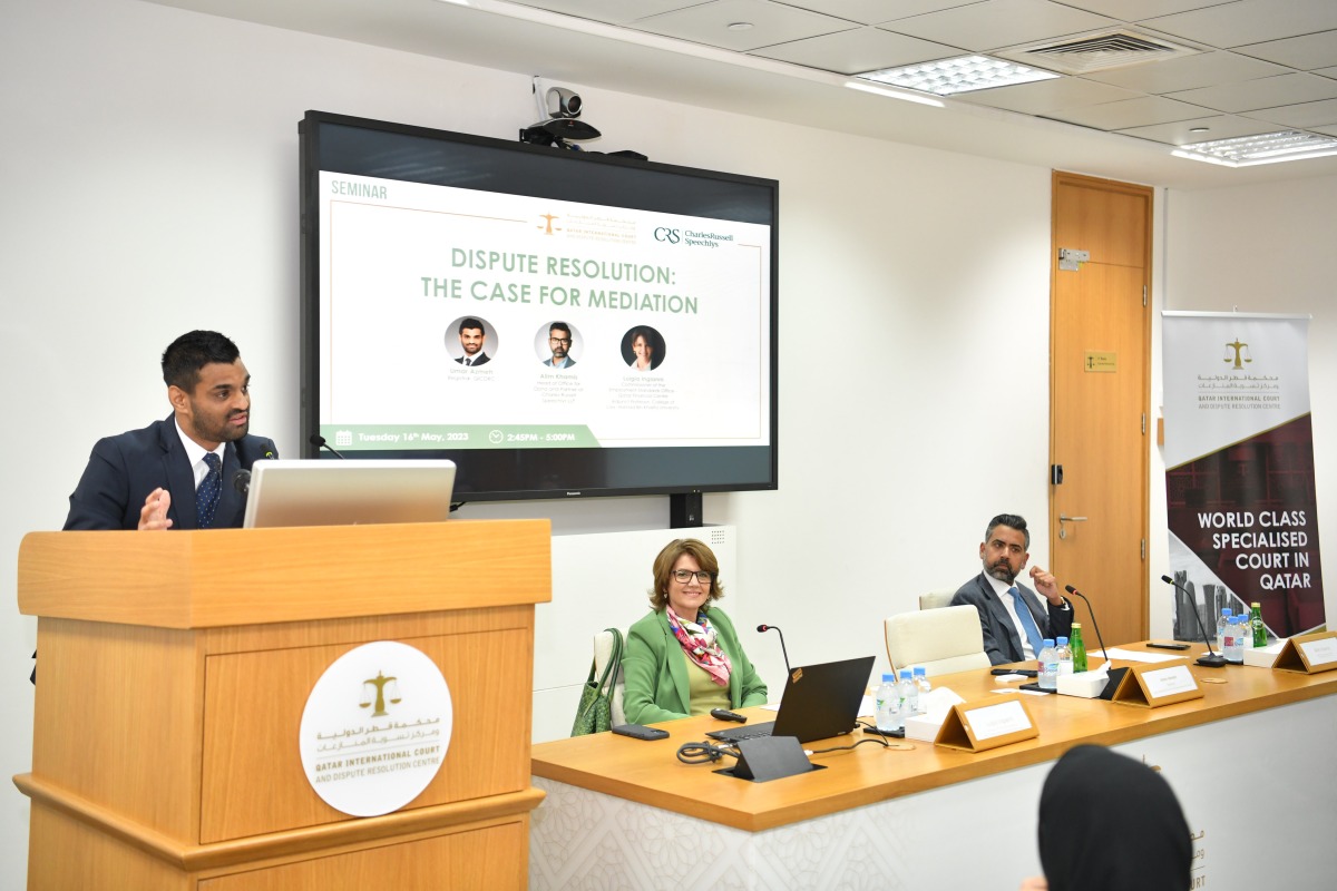 experts discuss potential of mediation during a seminar organised by QiCDRC in company with international law firm Charles Russell speechlys.
