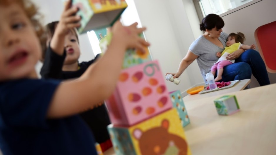 Children play at the childcare center of the Hopital Necker - Enfants Malades AP-HP (Welfare Services - Paris Hospitals) hospital in Paris. (Loic Venance / AFP/File)