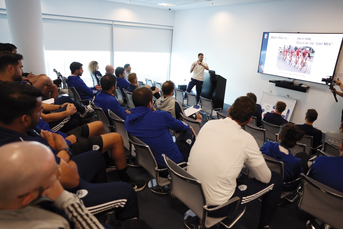 Marco Montini during his discussion held at Aspire Academy