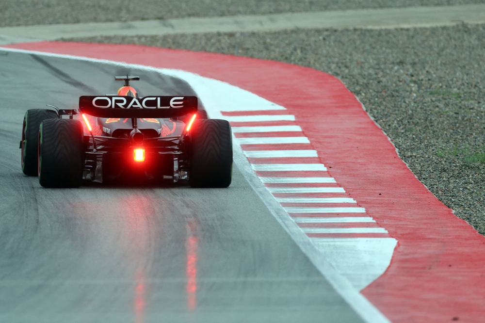 Red Bull's Dutch driver Max Verstappen takes part in the third free practice session of the Spanish Formula One Grand Prix at the Circuit de Catalunya on June 3, 2023 in Montmelo, on the outskirts of Barcelona. (Photo by Lluis GENE / AFP)