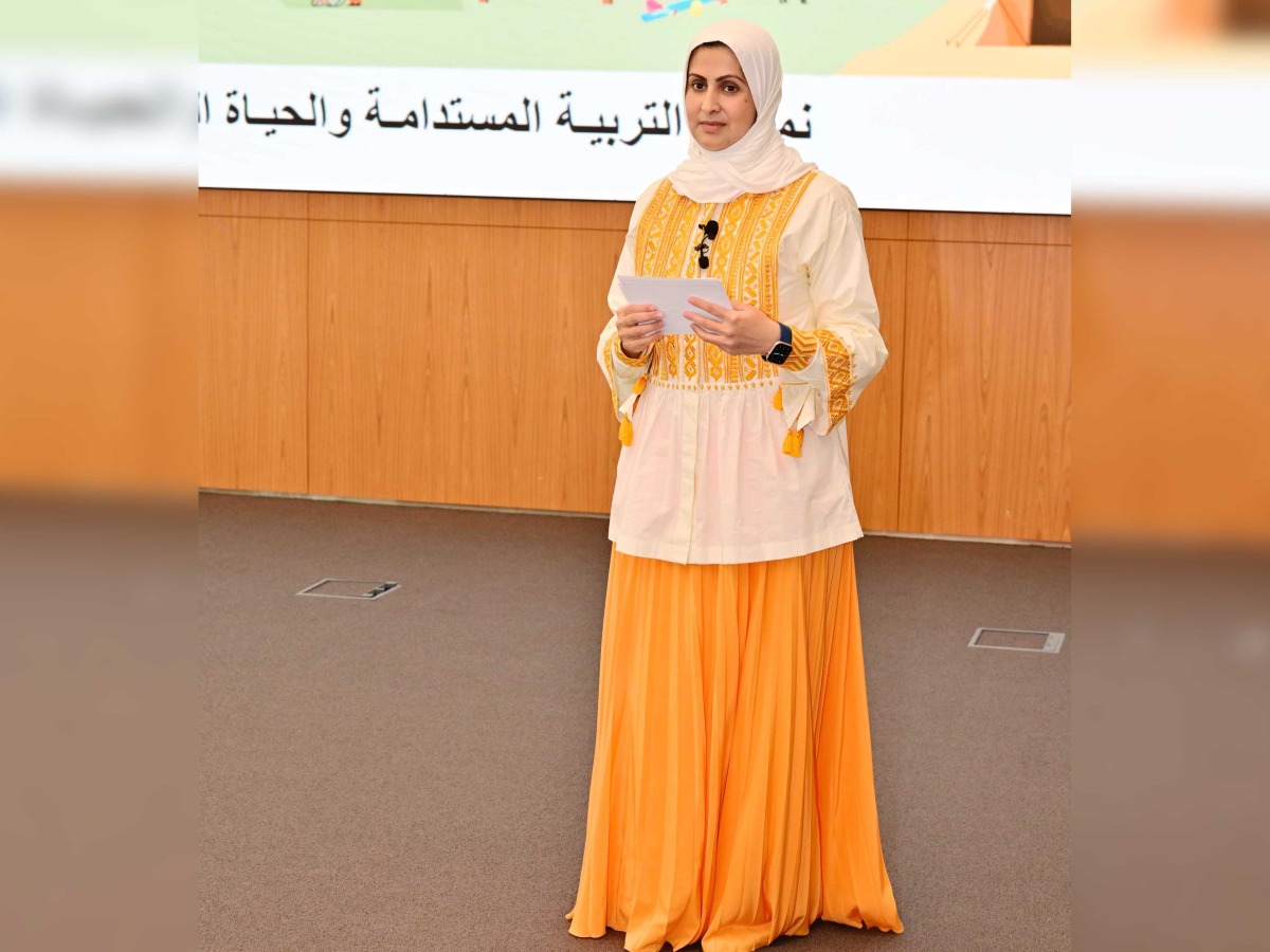 Dr. Hessa bint Hamad bin Khalifa Al Thani delivering the concluding speech at the end of the workshops.