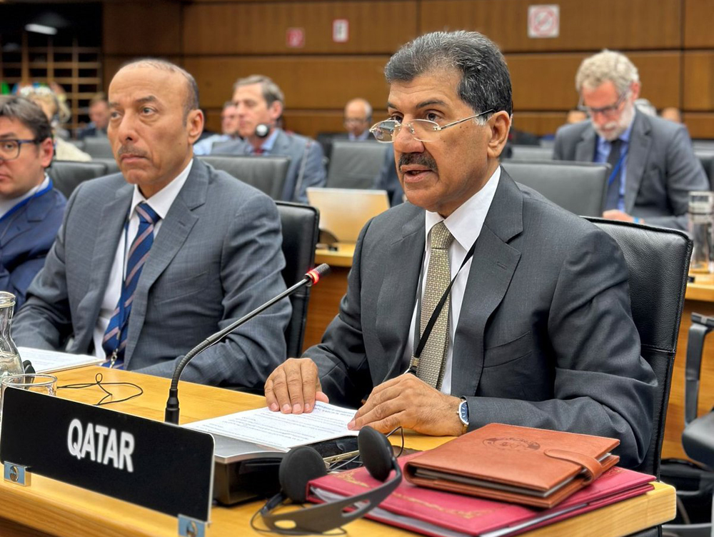 Secretary-General of the Ministry of Foreign Affairs H E Dr. Ahmed bin Hassan Al Hammadi during the IAEA meeting in Vienna.