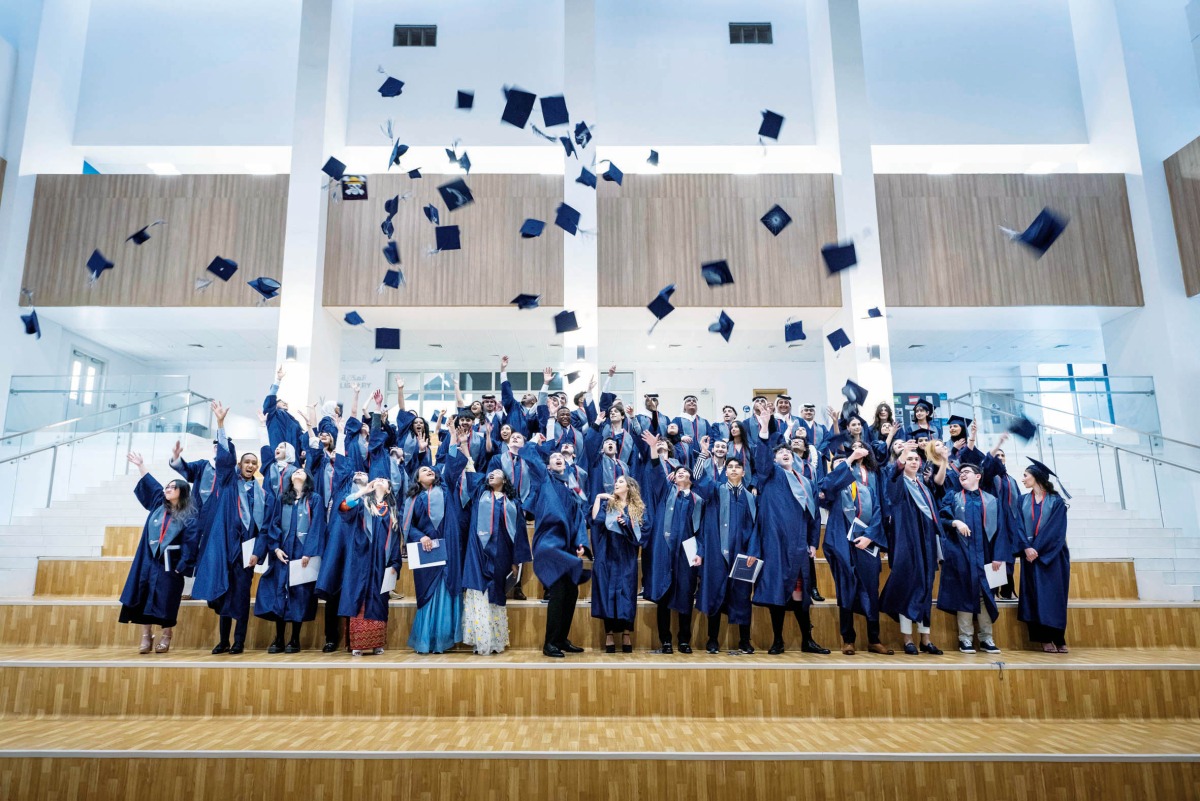 Students of ACS International School Doha during their graduation ceremony.