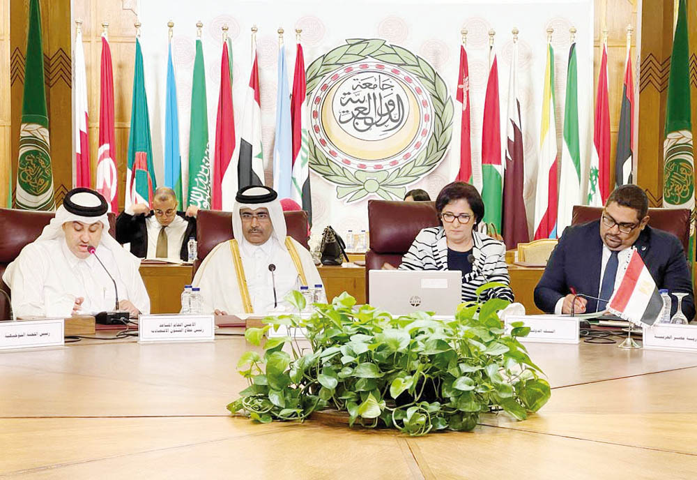 Officials attending the meeting in Cairo.