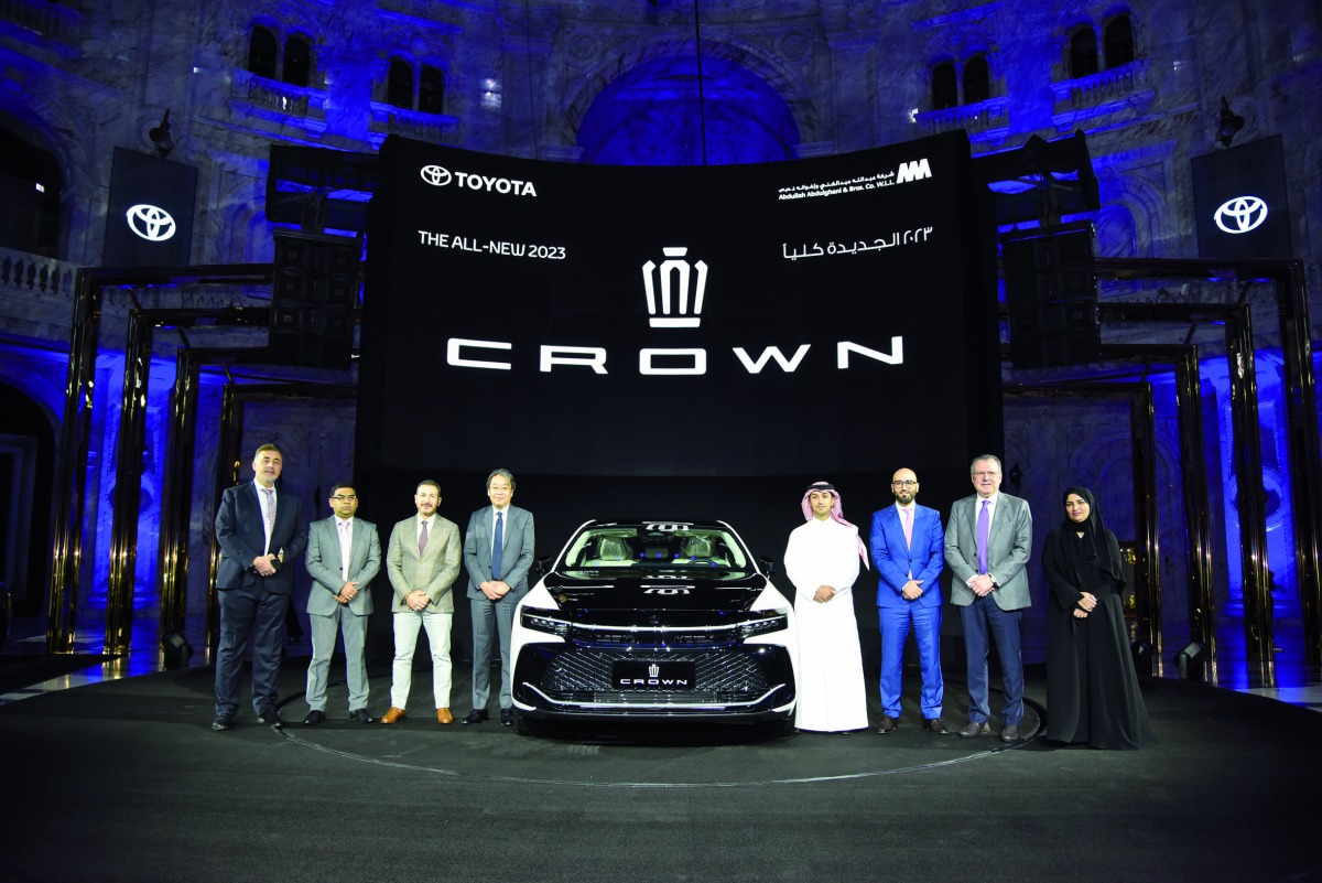 AAB officials during the launch of the all-new Toyota Crown 2023 held at Alhazm mall.