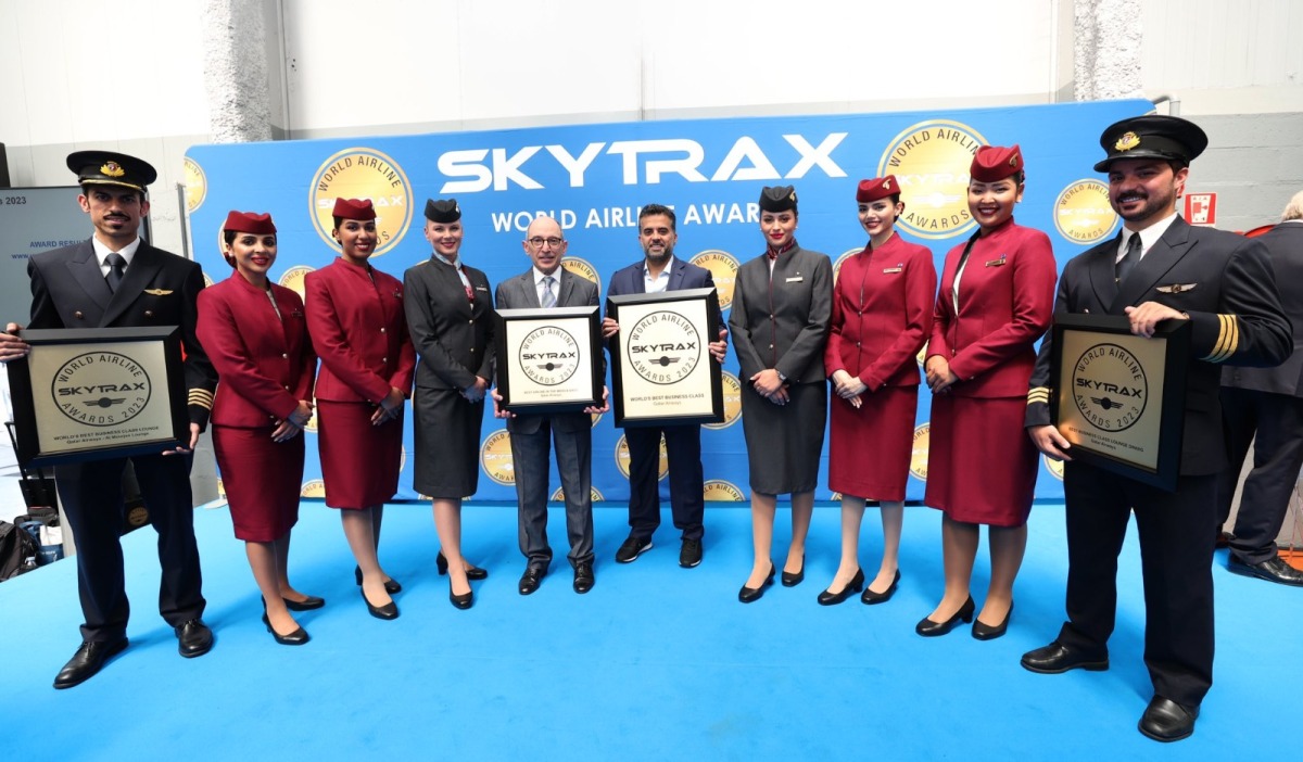 Qatar Airways Group Chief Executive, HE Akbar Al Baker and Chief Operating Officer of HIA, Eng. Badr Mohammed Al Meer received the awards.