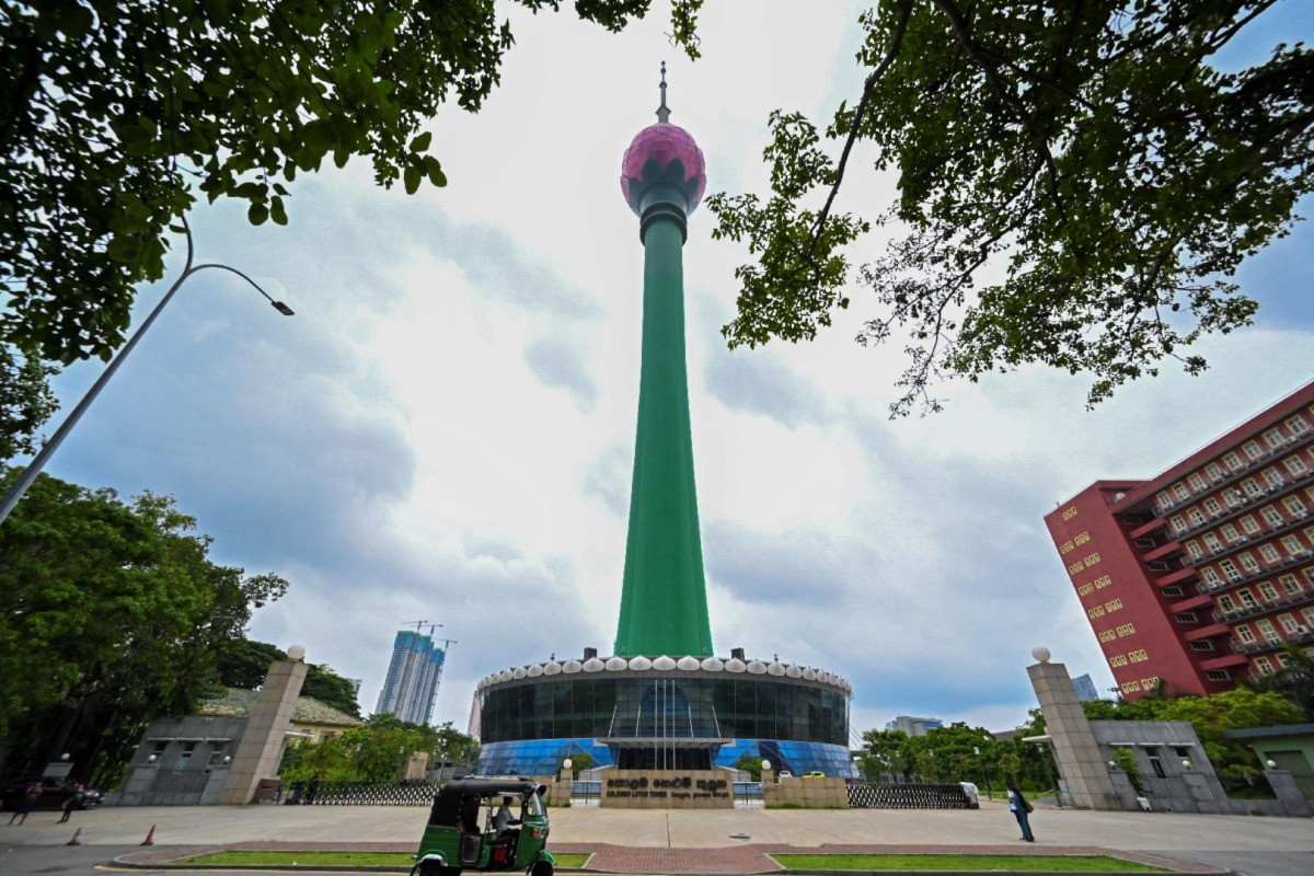 The Colombo Lotus Tower in Sri Lanka. ( AFP / ISHARA S. KODIKARA)