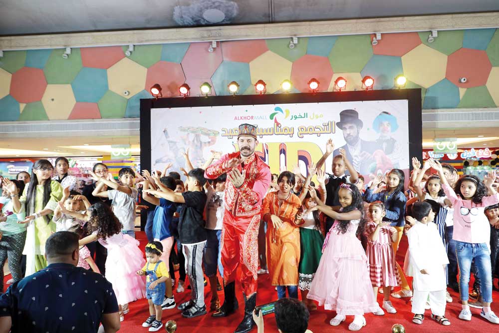 Children participating in an event organised by Al Khor Mall to celebrate Eid Al Adha.