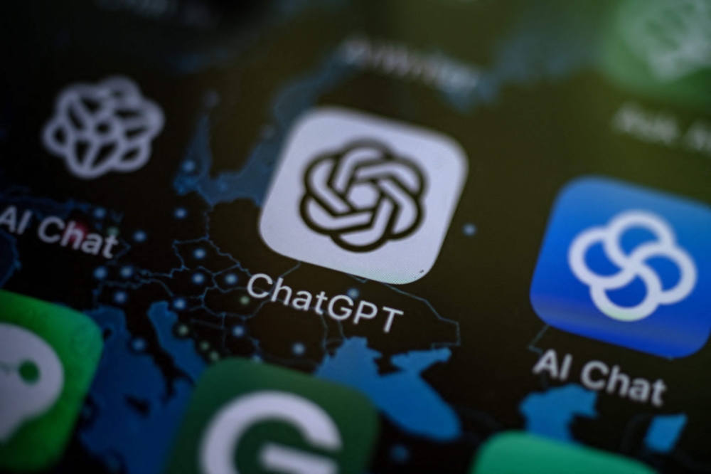 This illustration picture shows the AI (Artificial Intelligence) smartphone app ChatGPT surrounded by other AI Apps in Vaasa, on June 6, 2023. Photo by OLIVIER MORIN / AFP