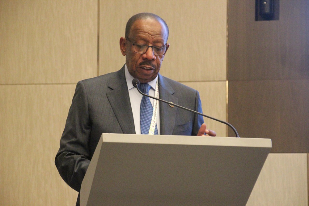 Asian Athletics Association President Dahlan Jumaan Al Hamad speaks during the General Assembly in Bangkok, yesterday.  