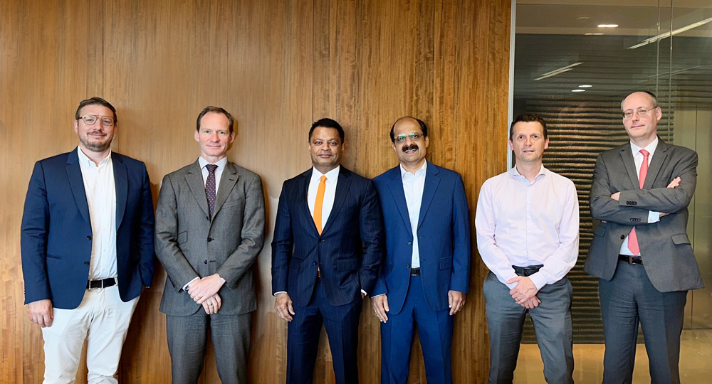 GWC Group CEO, Ranjeev Menon (third left); LDA CEO, Kamil Beffa (second left) with other officials during the signing at LDA’s Paris headquarters.