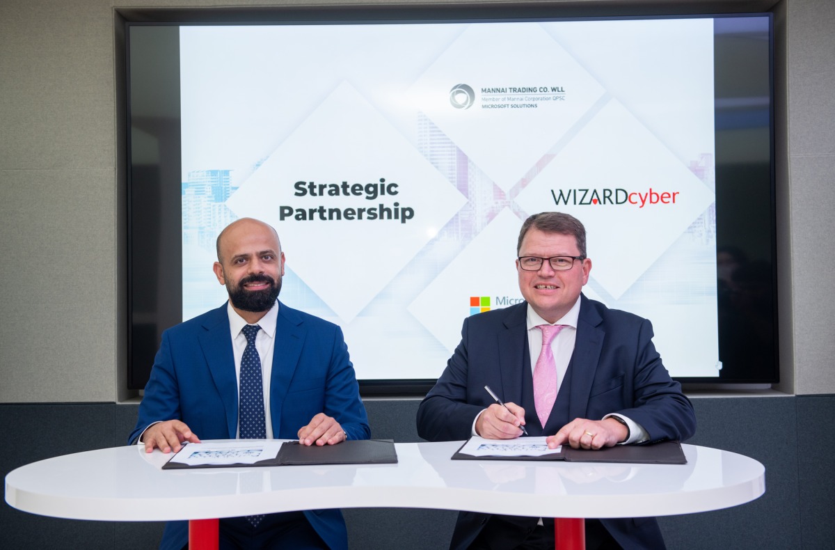 Officials of Mannai and Wizardcyber during the sign ceremony.