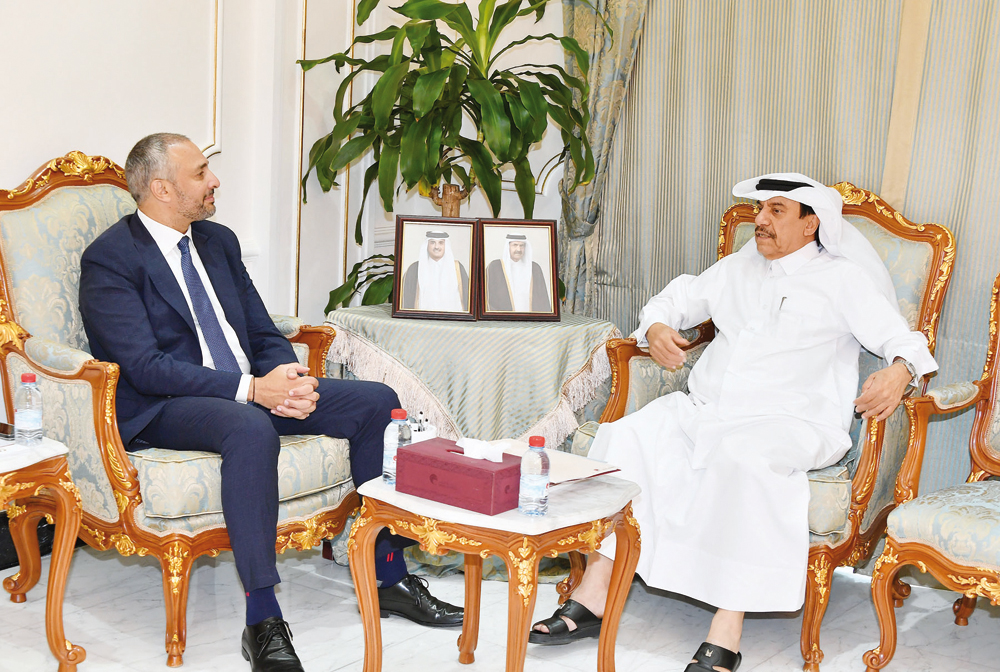 Deputy General Manager Ali Bu Sharbak Al Mansouri with Secretary-General and CEO of the Arab-Brazilian Chamber of Commerce Tamer Mansour during the meeting.