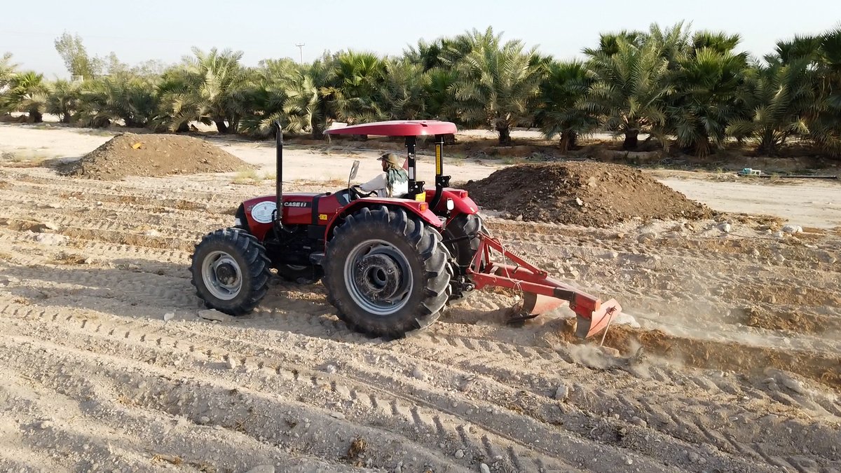 The agricultural equipment provided by the Ministry of Municipality includes plough rails, plough transport vehicles, land levelling machines and their carriers.
