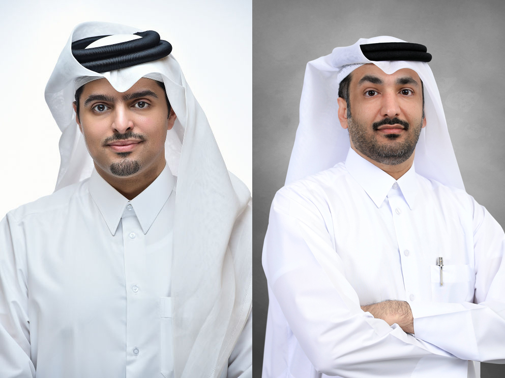 MEEZA Chairman, Sheikh Hamad bin Abdullah Al Thani (left) and MEEZA CEO, Eng. Ahmed Abdullah Al Muslemani