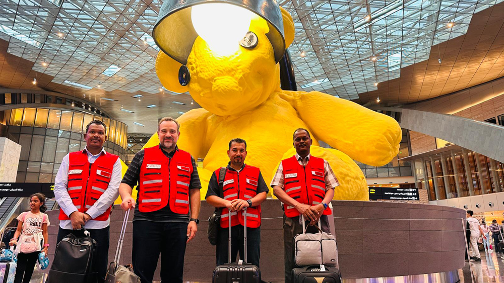 The volunteering medical team on their way to Iraq.