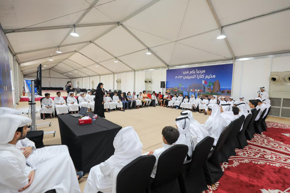 During the communication training workshop at Katara Summer Camp.