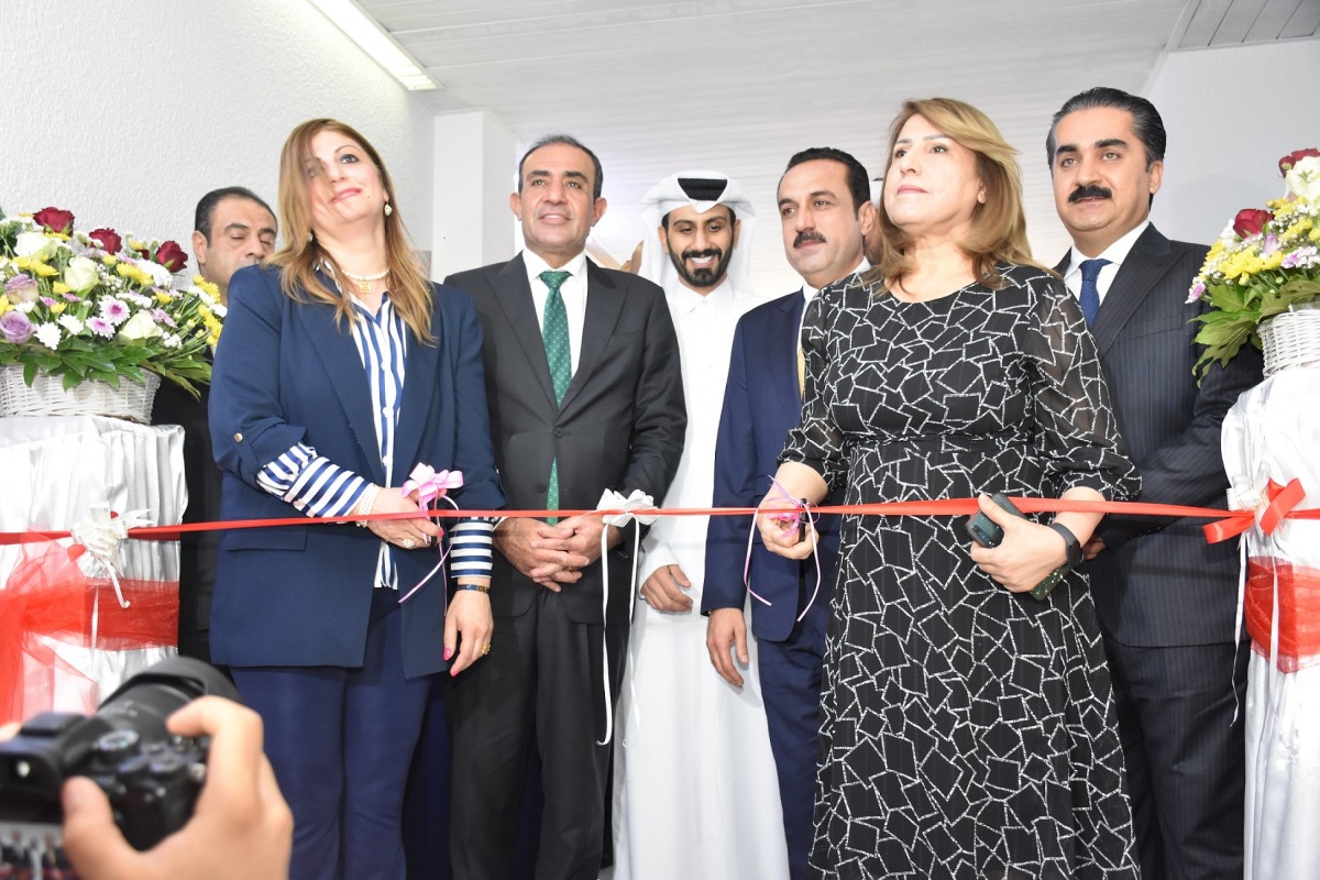 Officials during inauguration of an intensive care unit at the Teaching Maternity Hospital in Erbil, Iraqi Kurdistan.