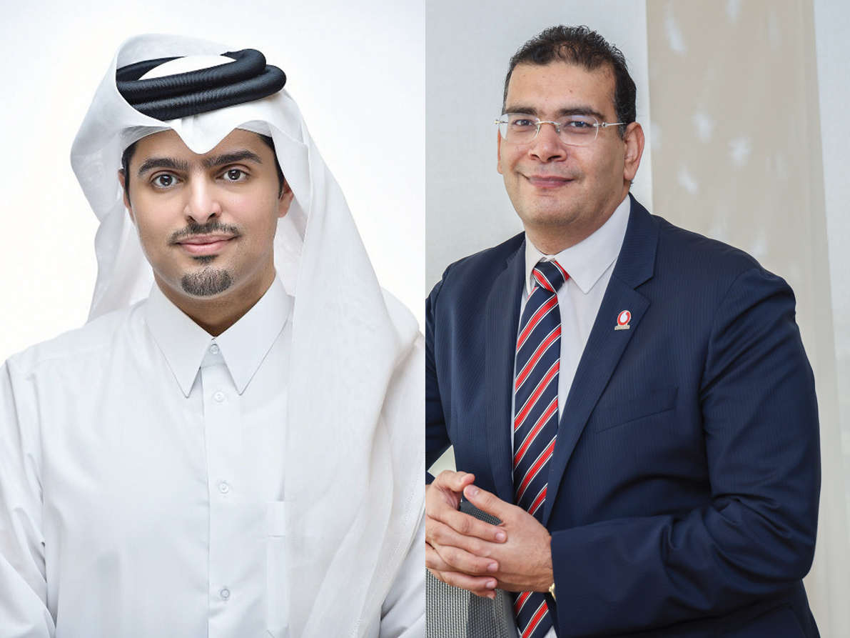 Sheikh Hamad Abdulla Jassim Al Thani (left), Chief Executive Officer at Vodafone Qatar and Ramy Boctor, Chief Technology Officer at Vodafone Qatar