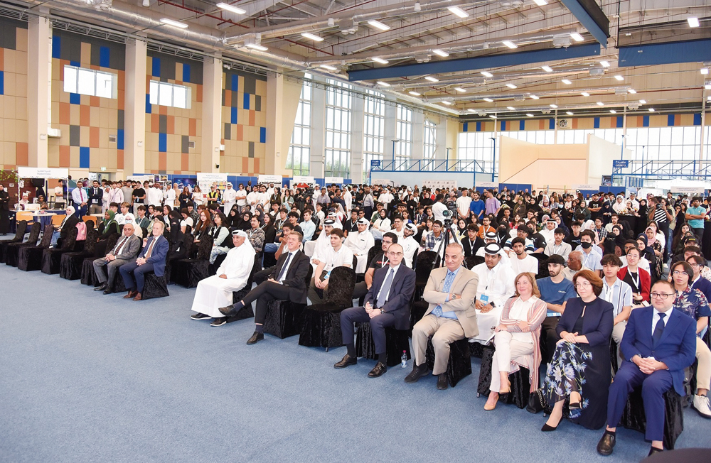 UDST officials and students during the Ahlan event to kick-off the new academic year.