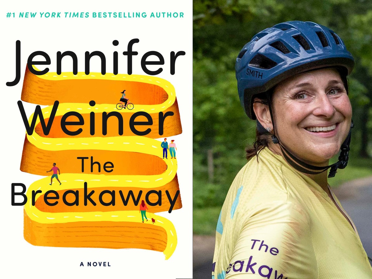 Jennifer Weiner with her bike in Rock Creek Park earlier this month. Photo for The Washington Post by Amanda Andrade-Rhoades