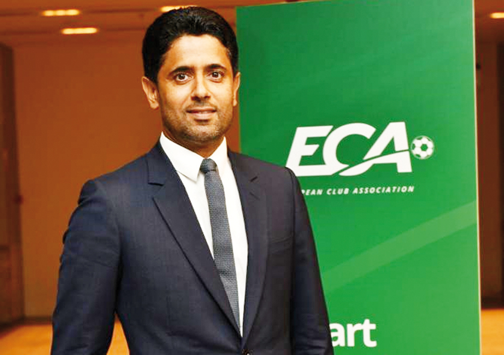Nasser Al Khelaifi at the 30th General Assembly of ECA in Berlin.