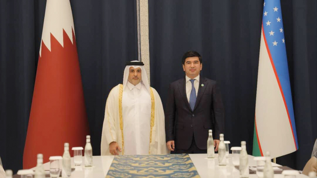 Minister of Municipality H E Dr. Abdullah bin Abdulaziz bin Turki Al Subaie meeting Minister of Agriculture of Uzbekistan H E Aziz Voitov. 