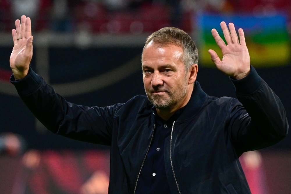 (FILES) Germany's coach Hans-Dieter Flick. (Photo by John MACDOUGALL / AFP)
