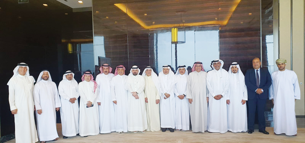QC Chairman, Sheikh Khalifa bin Jassim Al Thani with heads and officials of  Federation of Gulf Co-operation Council Chambers.