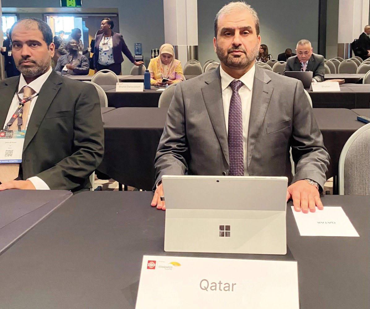 Chairman of QGOSM Eng. Mohammed bin Saud Al Musallam and other delegates from Qatar during the event.