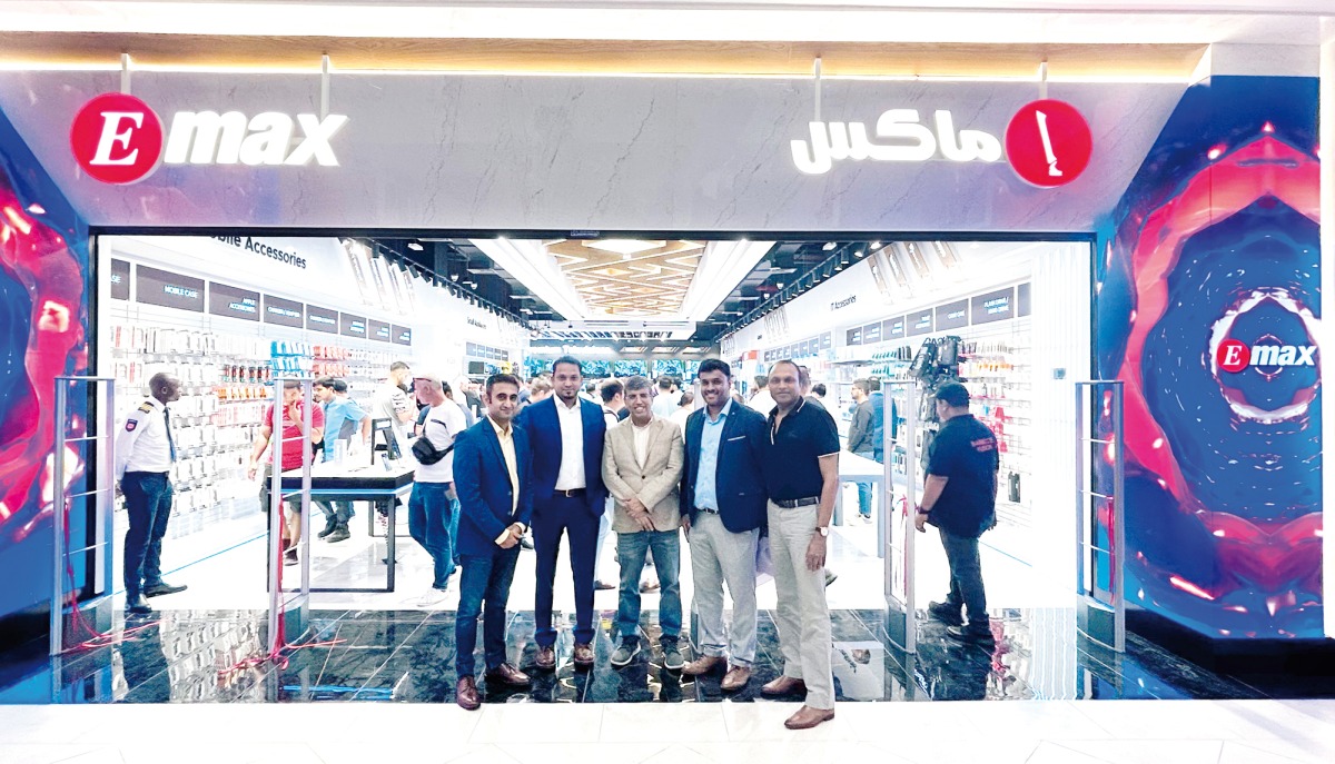 Emax officials during the opening of its new store at the City Center Doha Mall.