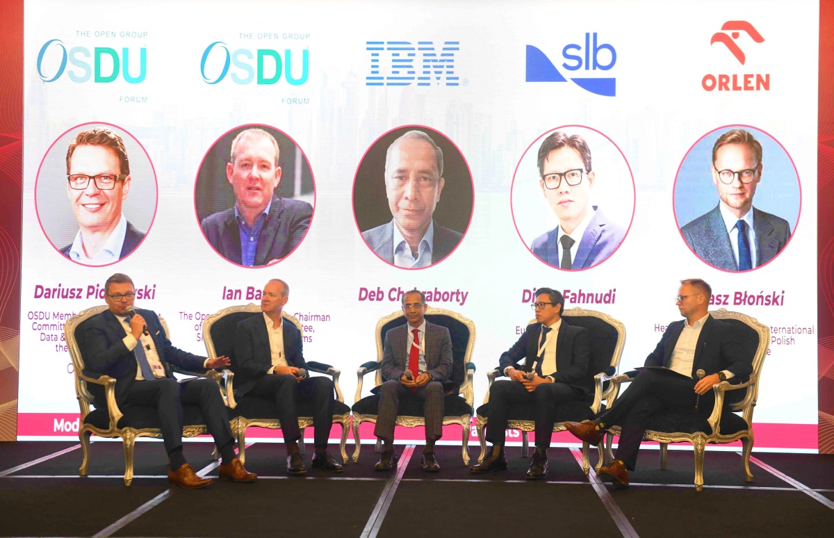 Speakers during a panel discussion at the  Qatar-Poland New Tech Forum, yesterday. (Pic: Amr Diab)