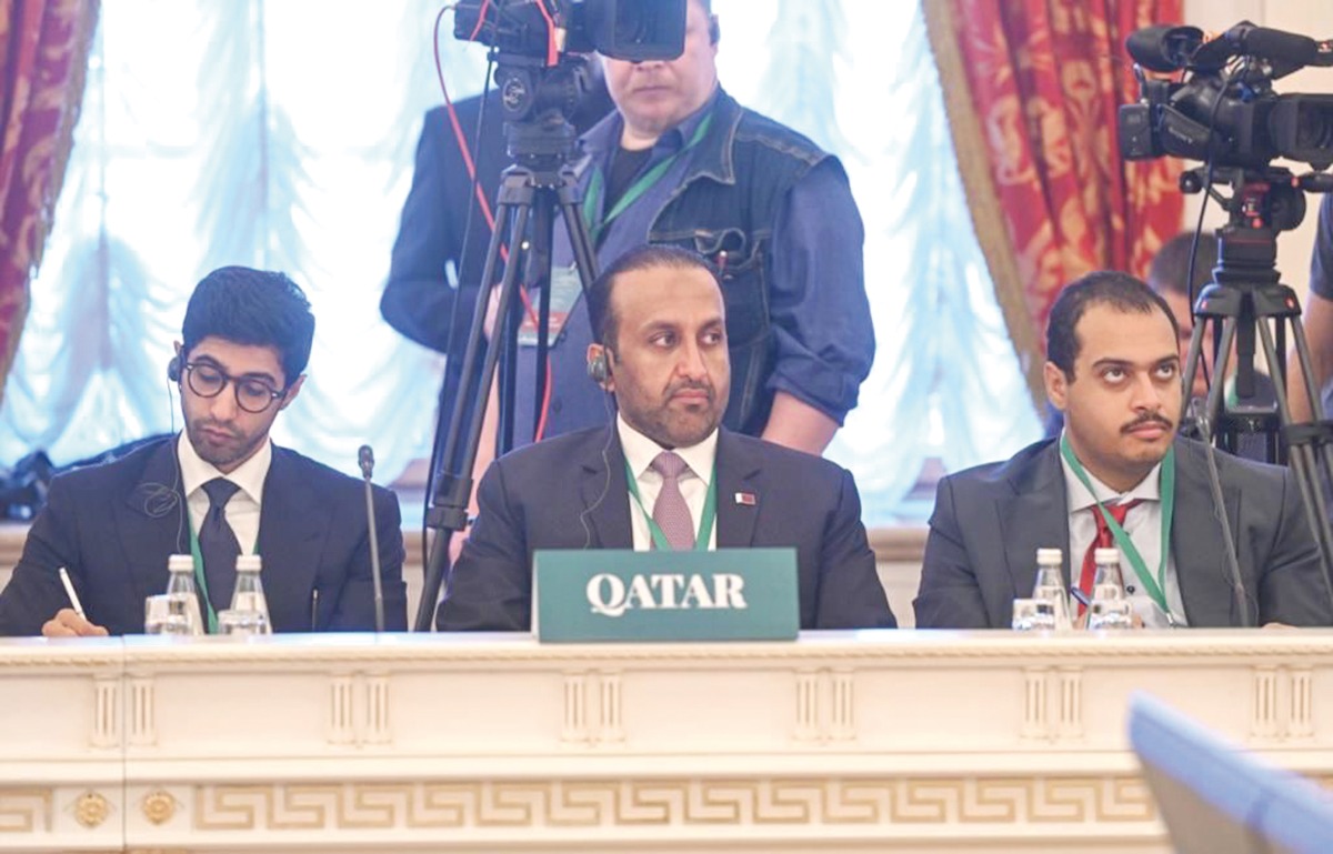 Director of Asian Affairs Department at the Ministry of Foreign Affairs H E Yousef bin Sultan Yousef Laram during 5th consultative meeting of the “Moscow Format” on Afghanistan.