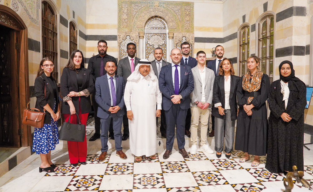Sheikh Faisal bin Qassim Al Thani, EU Ambassador to Qatar H E Dr. Cristian Tudor (centre) and others during a visit to Sheikh Faisal Bin Qassim Al Thani Museum.