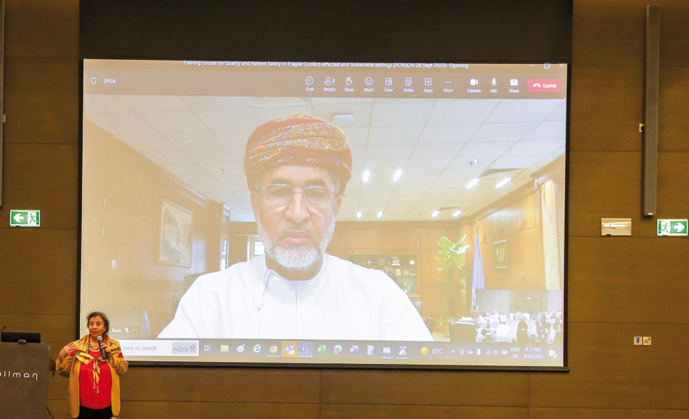 Participants during the training session. 