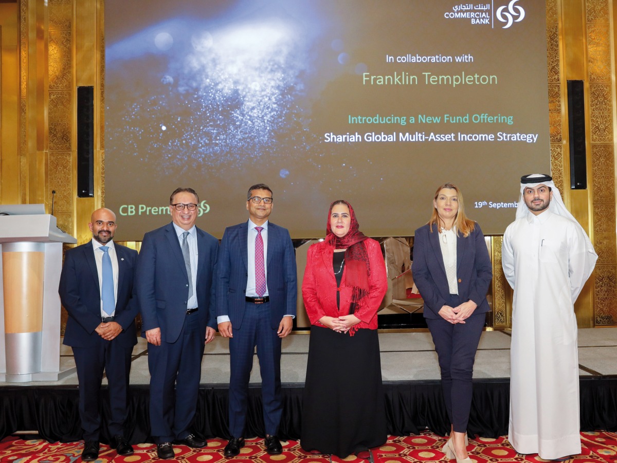 Commercial Bank officials during the exclusive event at the Sheraton Hotel Doha.