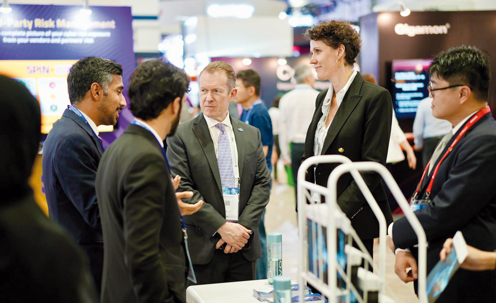 Visitors at the NCSA pavilion at the event in Singapore.