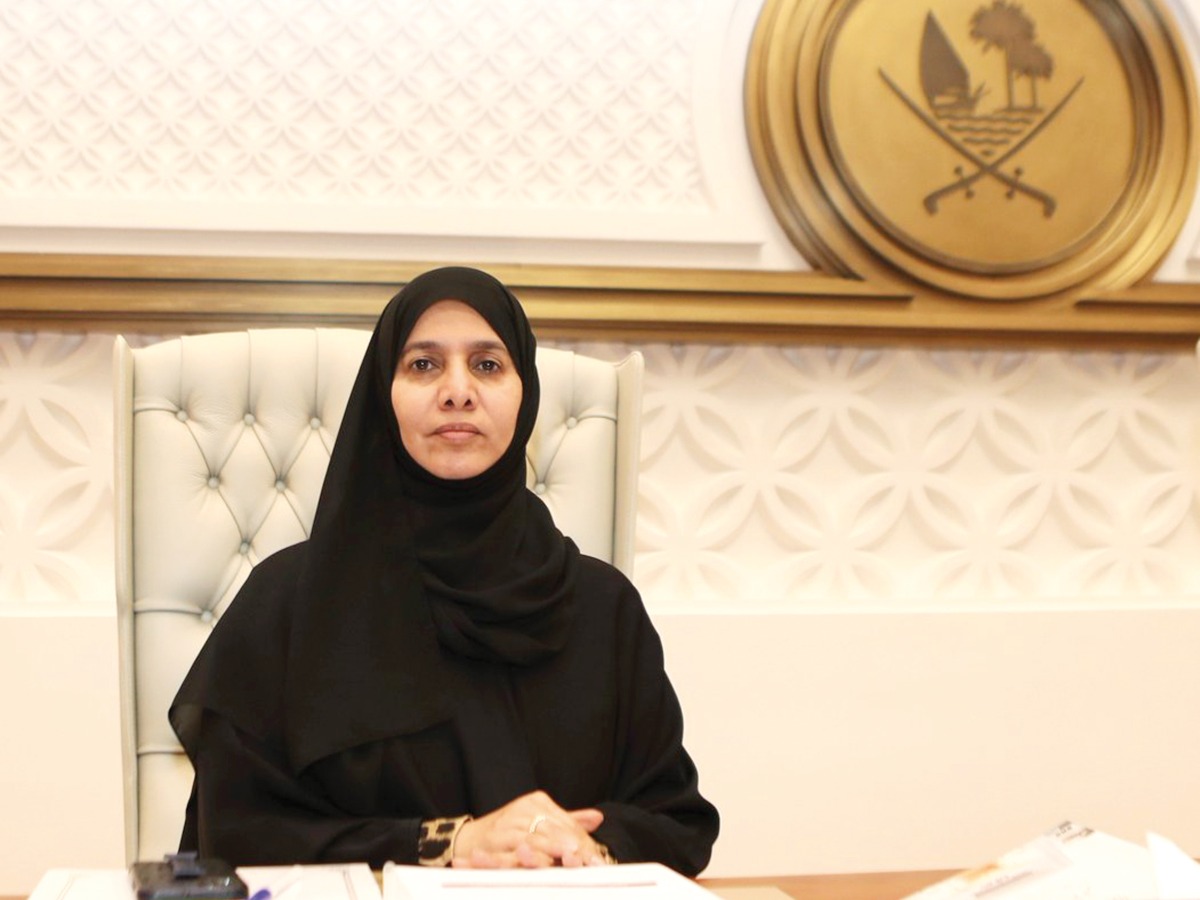 Shura Council Deputy Speaker H E Dr. Hamda bint Hassan Al Sulaiti during her participation in the Council's session yesterday.