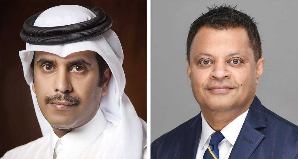 Chairman, of GWC Group, Sheikh Abdullah bin Fahad bin Jassim bin Jaber Al Thani (left) and GWC Group CEO, Ranjeev Menon