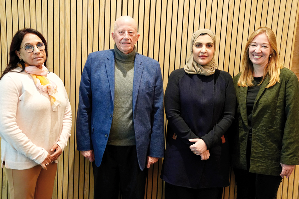 NHRC chairperson Maryam bint Abdullah Al Attiyah (second right) with officials ahead of the 14th International Conference of NHRIs.
