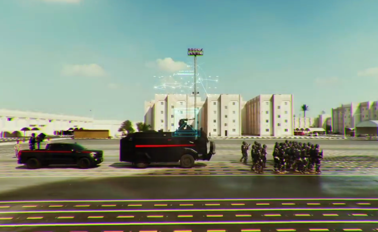 Screengrab from Ministry of Interior's 'Watan Exercise 2023' video presentation