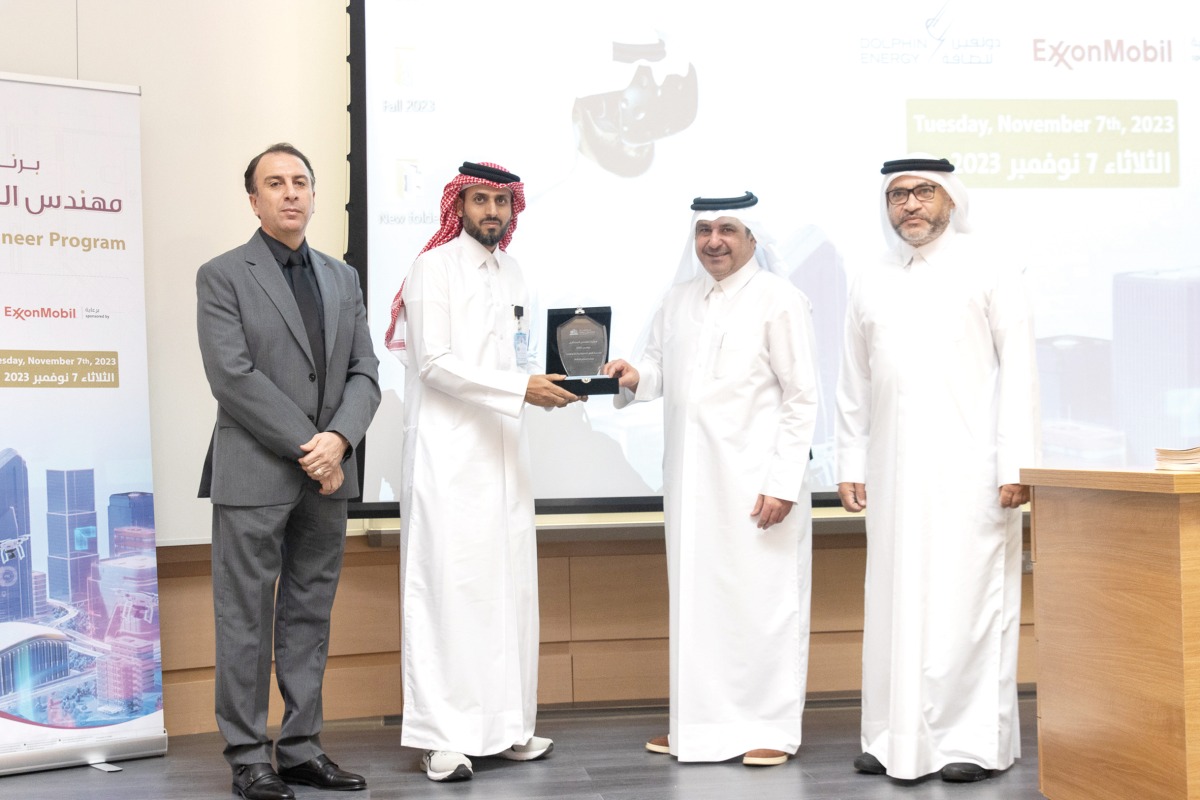 Qatar School of Science and Technology being honoured at the event.