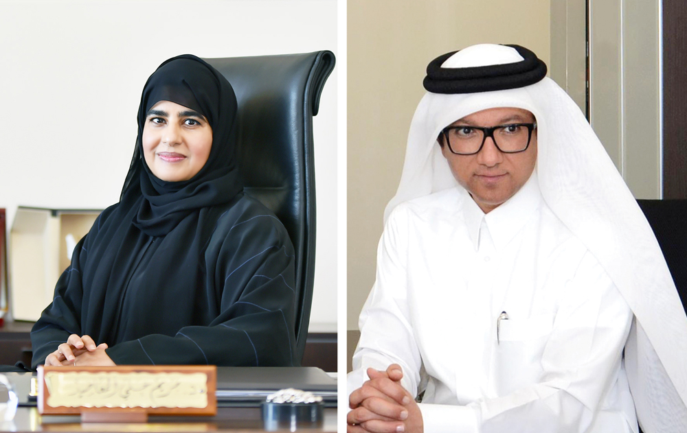 From left: Professor Mariam Al Ali Al Maadeed, and Dr. Talal Abdulla Al Emadi
