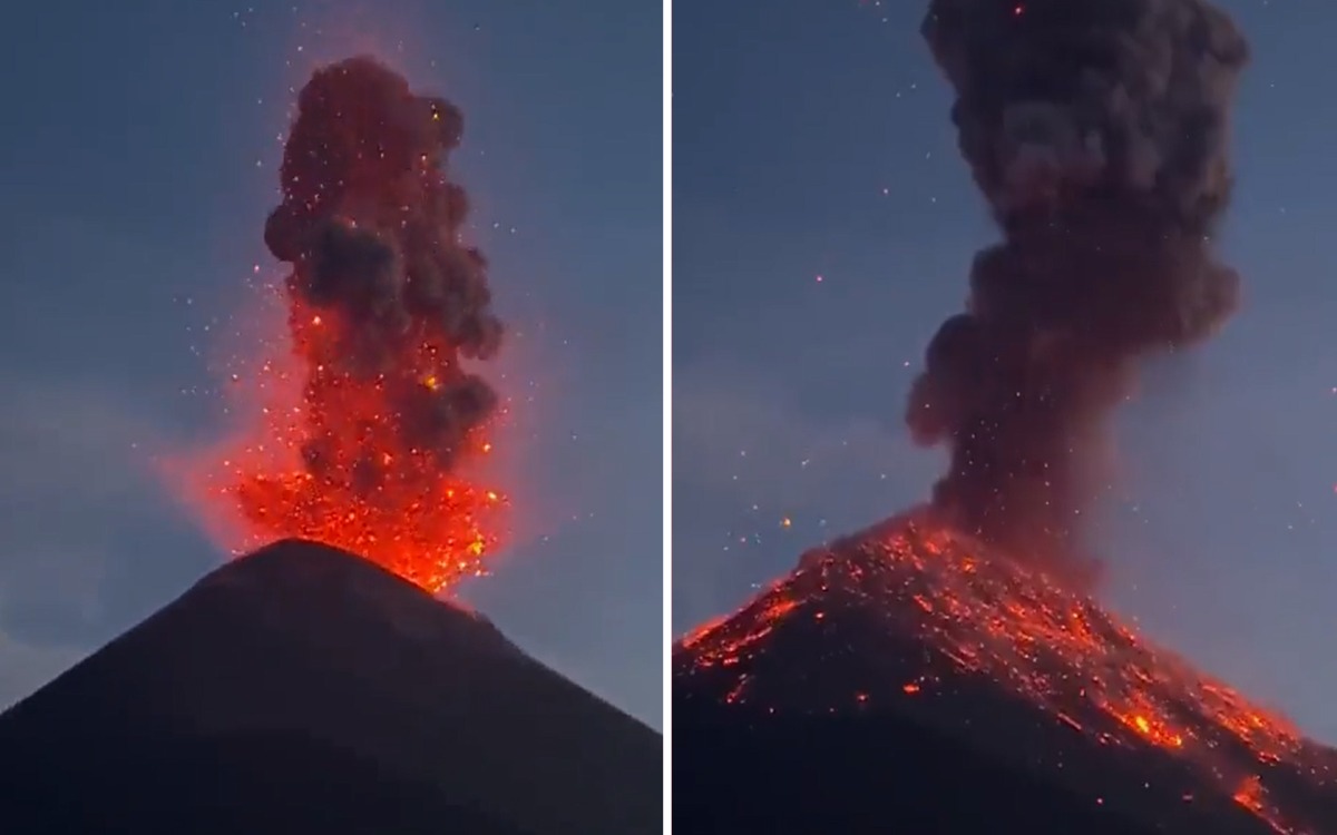 Screenshots of video shared on social media 