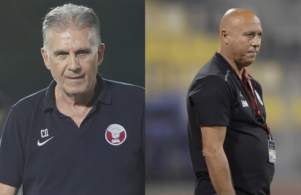 Combination photo showing Carlos Queiroz (L) and Marquez Lopez (R). 