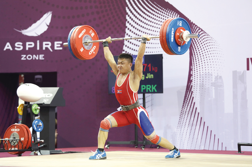 Myong Jin Pak of the Democratic People’s Republic of Korea in action. 