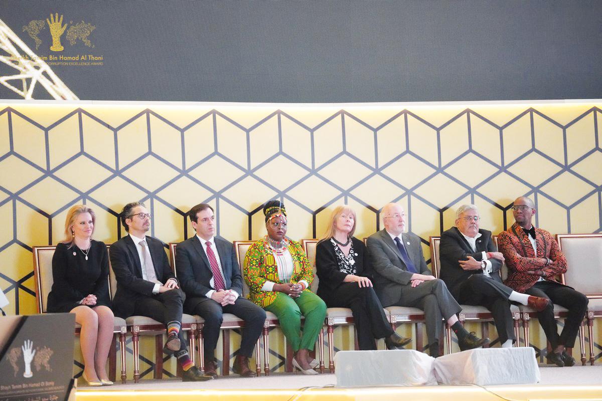 Winners of the 7th edition of Sheikh Tamim Bin Hamad Al Thani International Anti-Corruption Excellence Award.