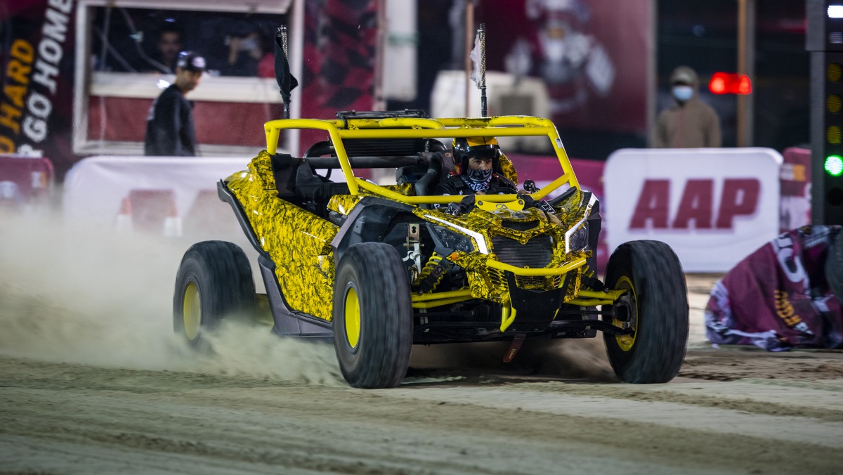 Action from the opening round of the Sealine Sand Drag Competition held last week.